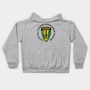 Survival Evasion Resistance Escape SERE School Kids Hoodie